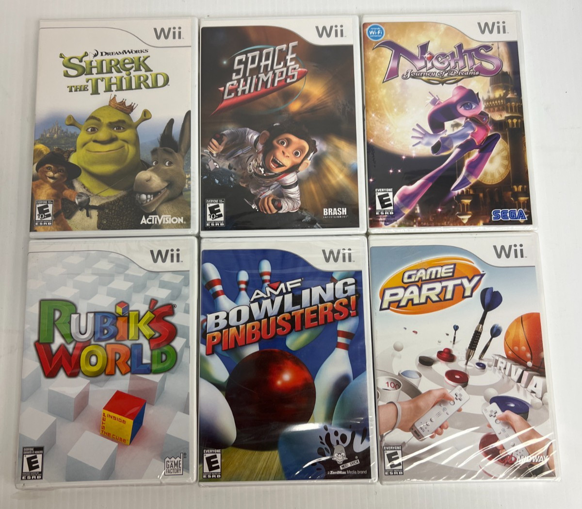 Lot of 6 Nintendo Wii Games Brand new Sealed Rated E (Everyone)