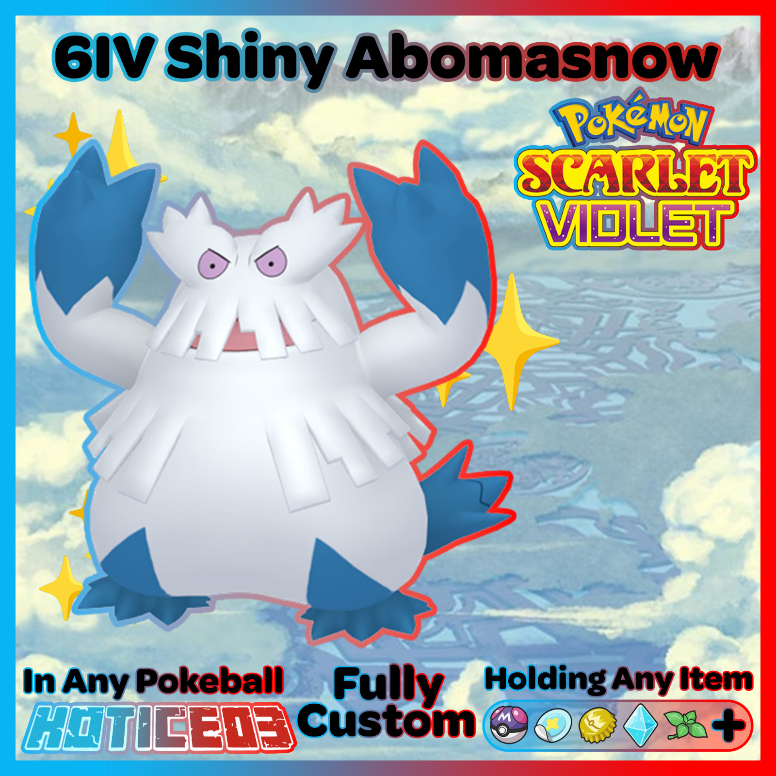 ✨ Shiny Abomasnow 6IV ✨ Pokemon Scarlet & Violet 🚀 Fast Trade 🚀
