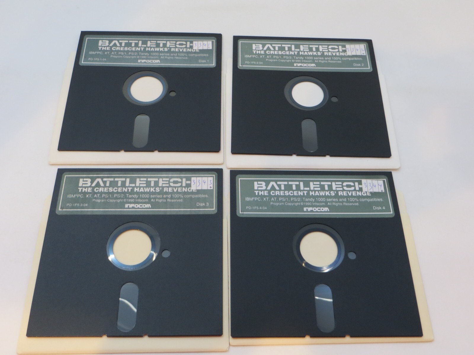 5.25″ Floppy Disk BATTLETECH THE CRESCENT HAWKS REVENGE IBM PC / Tandy 1000 1990