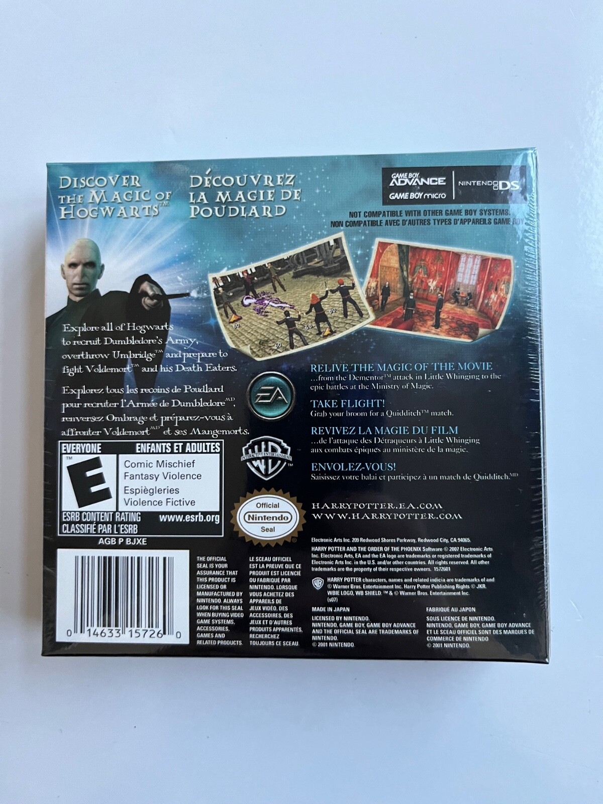 Harry Potter and the Order of the Phoenix Nintendo Game Boy Advance GBA New DS