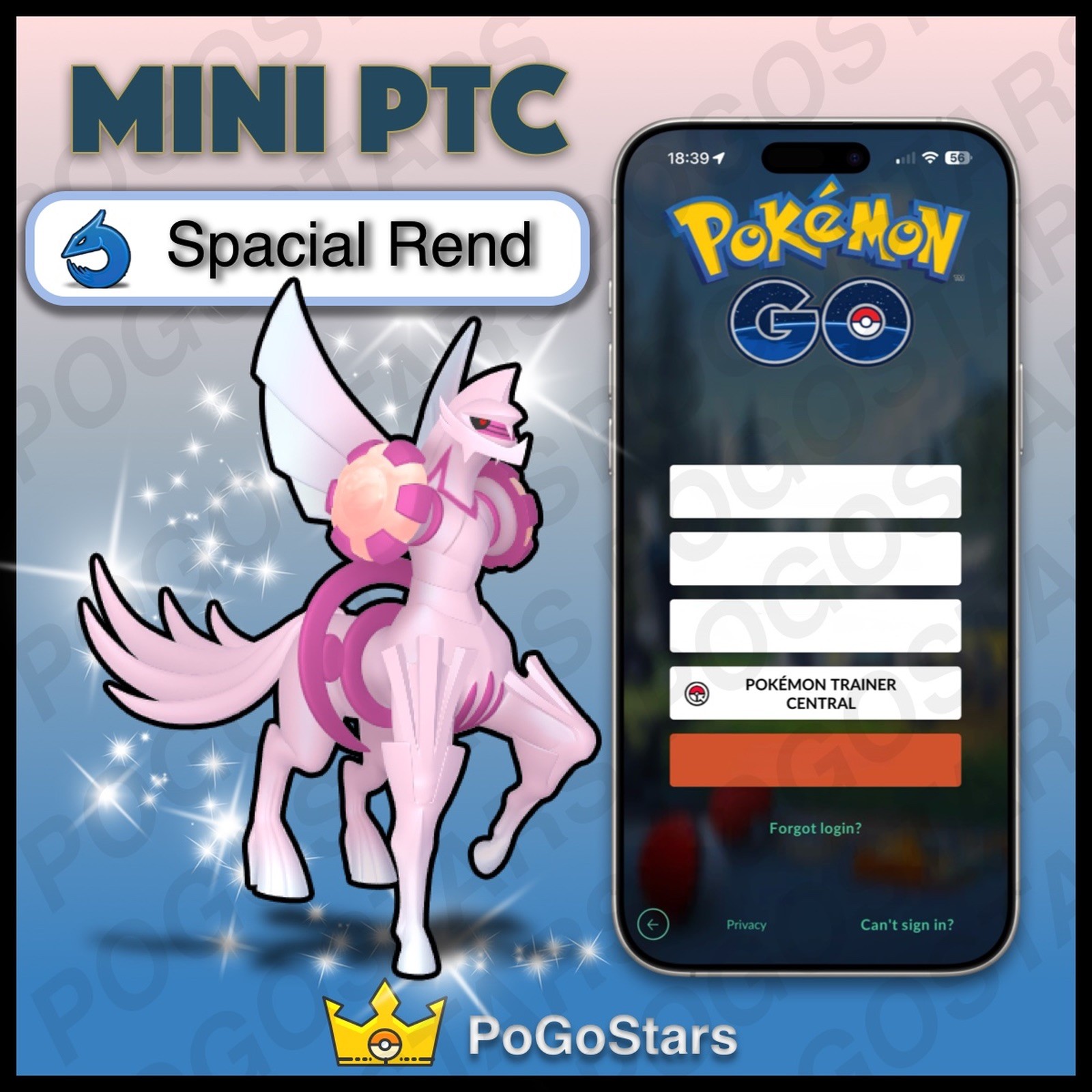 Pokémon PTC Go – Shiny Palkia Origin Forme Spacial Rend – 80K✨Read Description✨