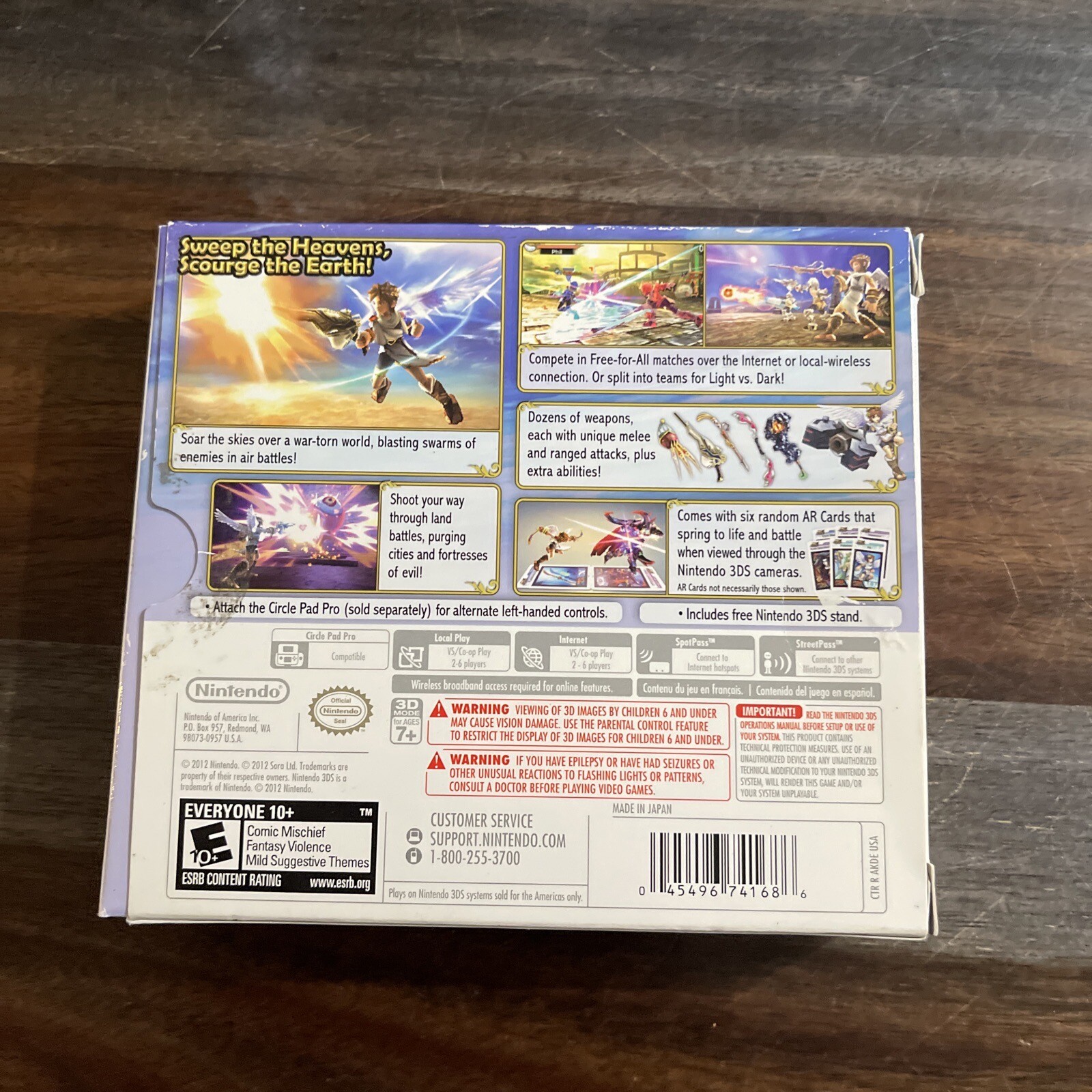 Kid Icarus: Uprising (Nintendo 3DS, 2012) CIB