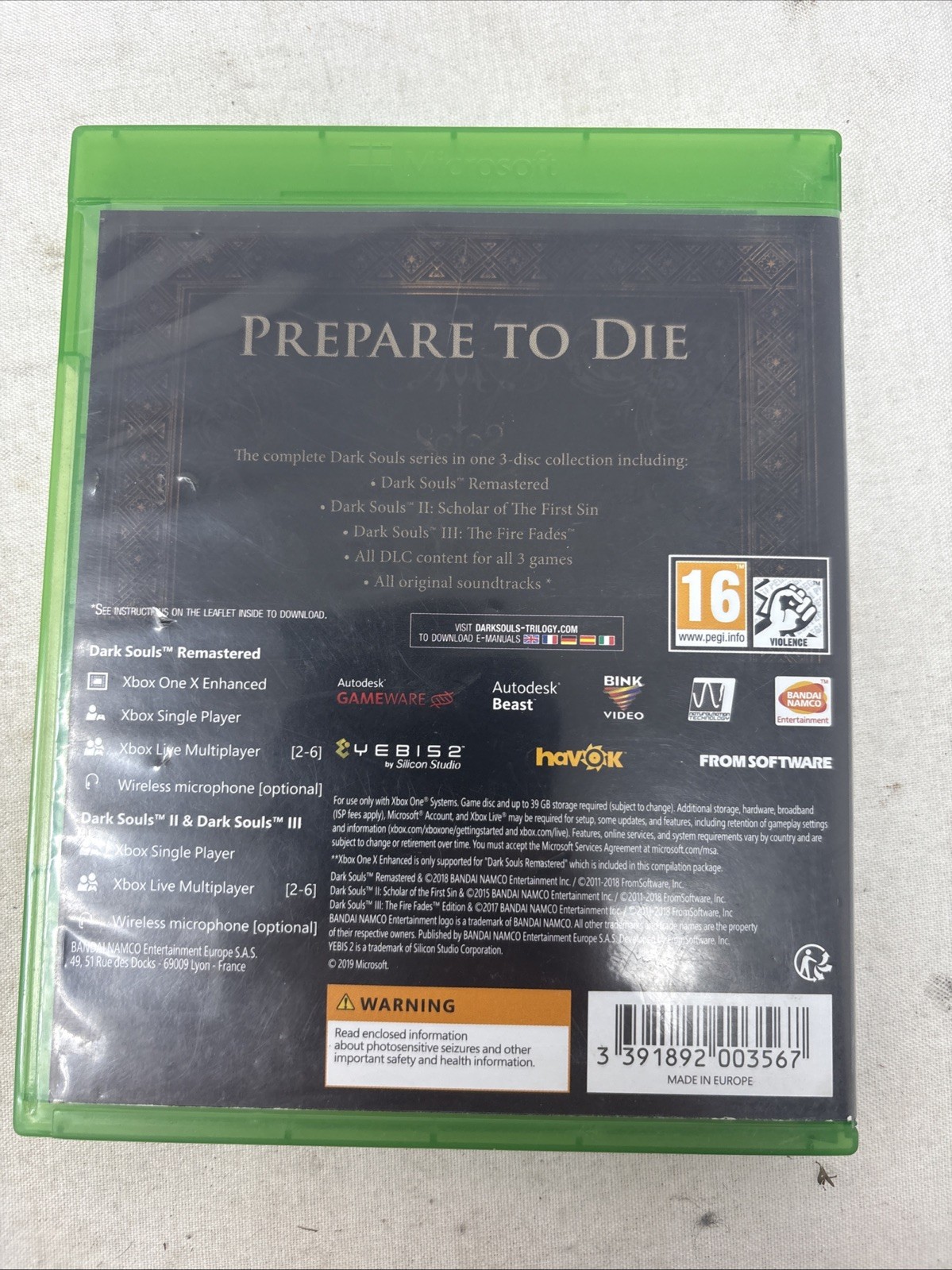 Dark Souls Trilogy (Microsoft Xbox One, 2019)