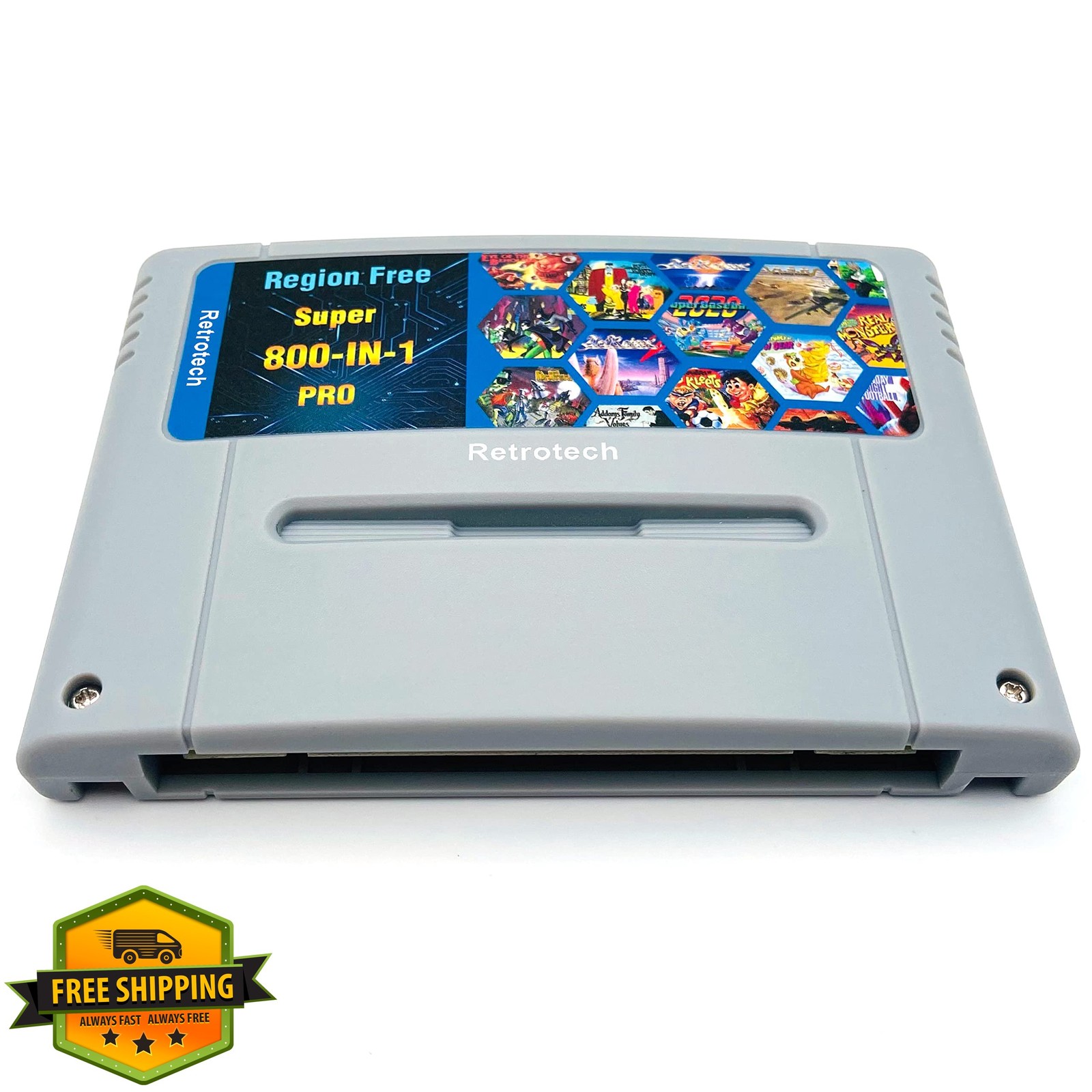 Retrotech Super 800 in 1 SNES cartridge gray