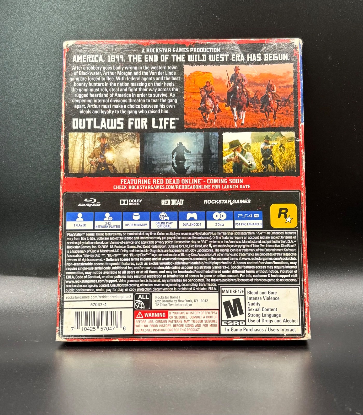 Red Dead Redemption II Steelbook Edition PlayStation 4 – No Map
